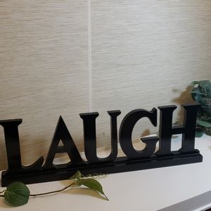 Laugh Wooden Sign